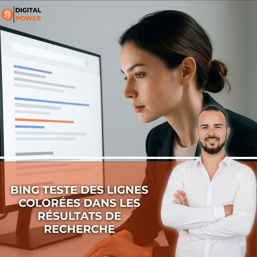 Bing teste des lignes colorées dans les résultats de recherche