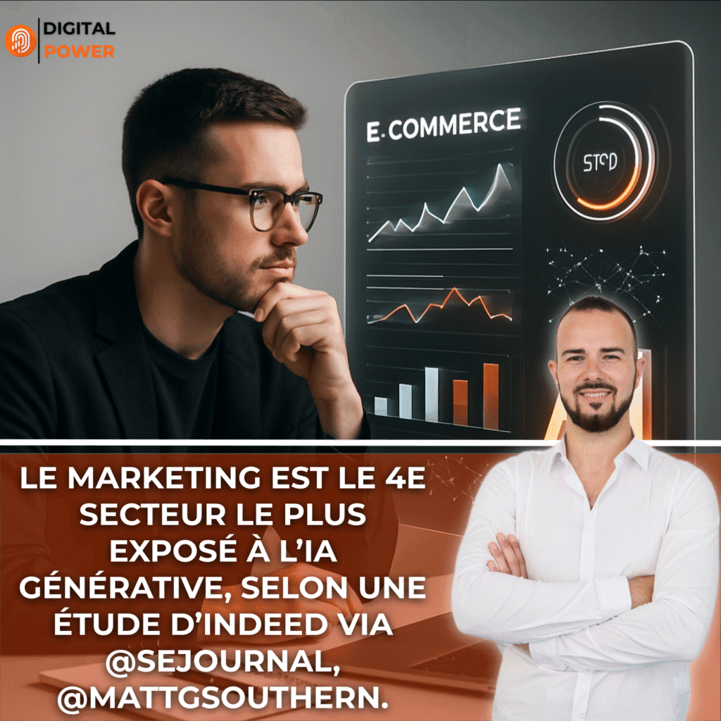 Le marketing est le 4e secteur le plus exposé à l’IA générative, selon une étude d’Indeed via @sejournal, @MattGSouthern.