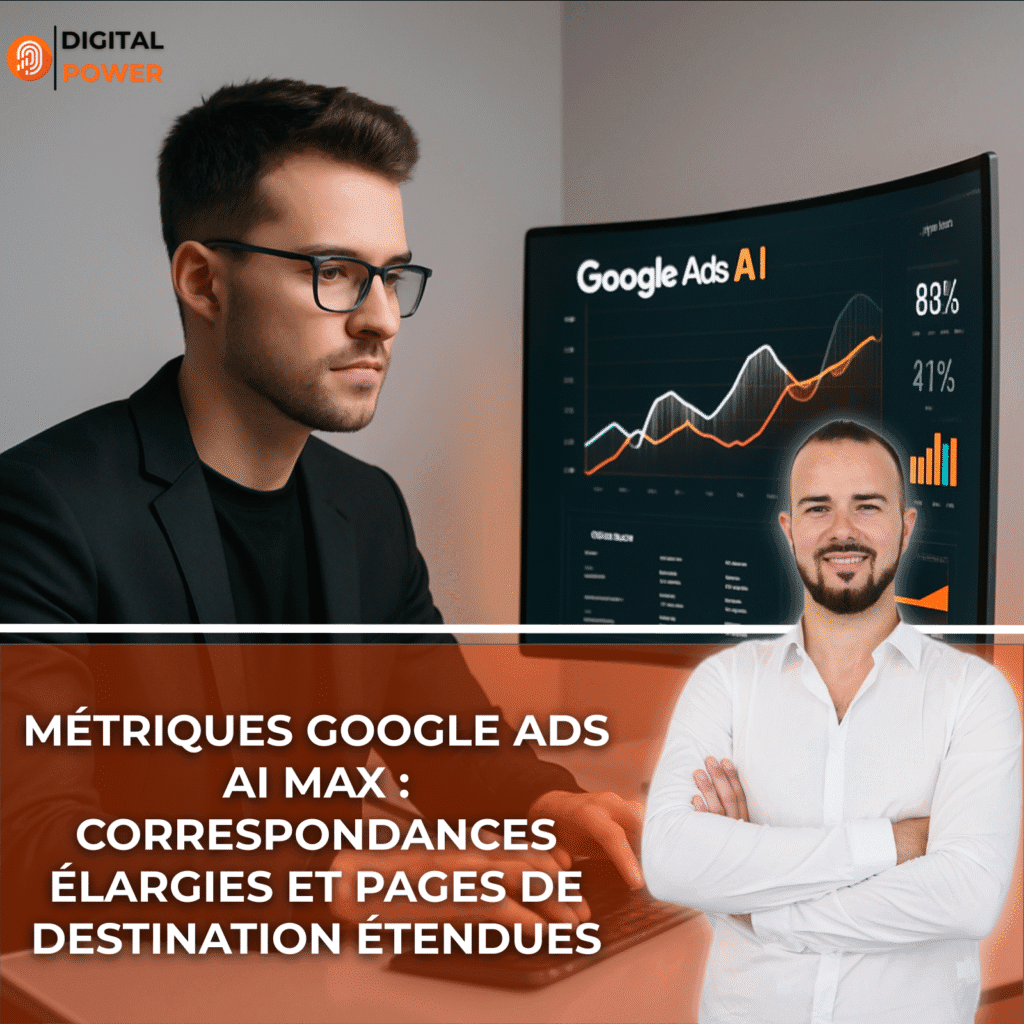 Métriques Google Ads AI MAX : correspondances élargies et pages de destination étendues