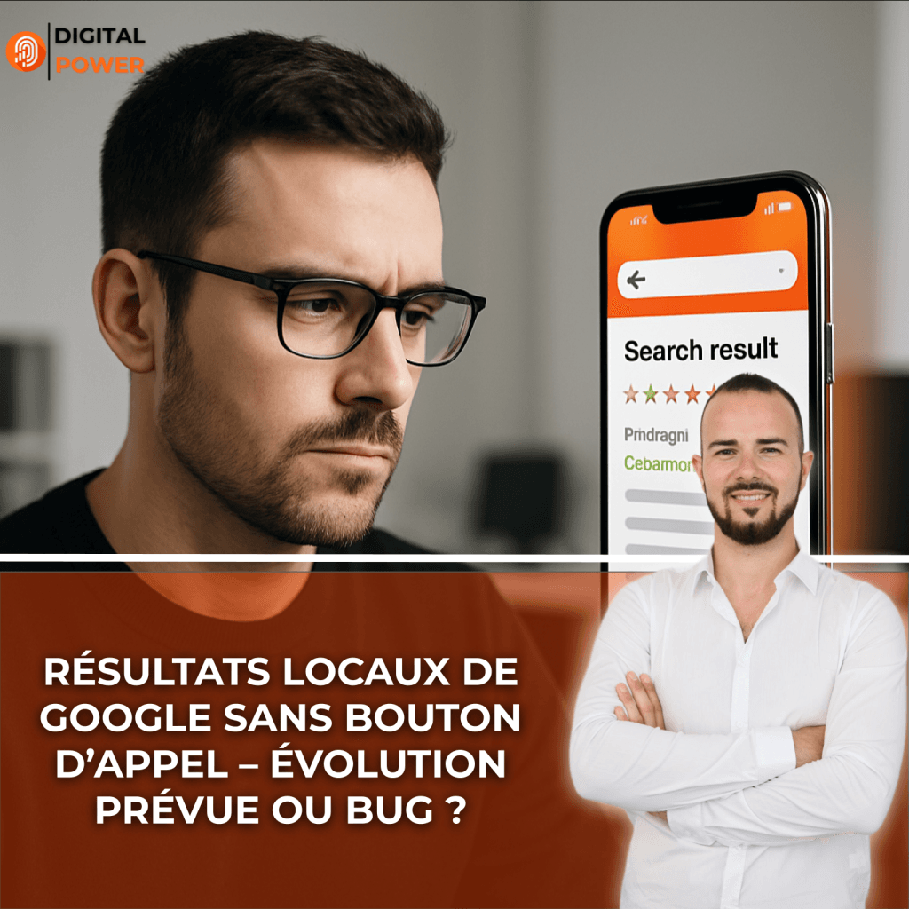 Résultats locaux de Google sans bouton d’appel – évolution prévue ou bug ?