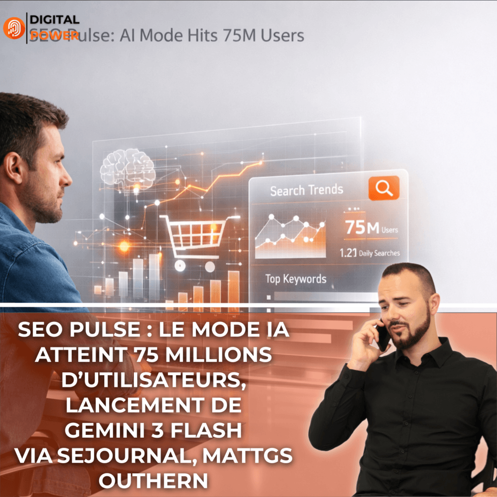 SEO Pulse : le mode IA atteint 75 millions d’utilisateurs, lancement de Gemini 3 Flash via sejournal, MattGSouthern