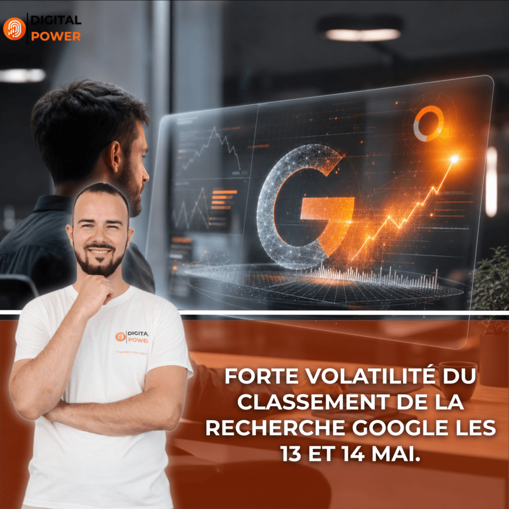 Forte volatilité du classement de la recherche Google les 13 et 14 mai.