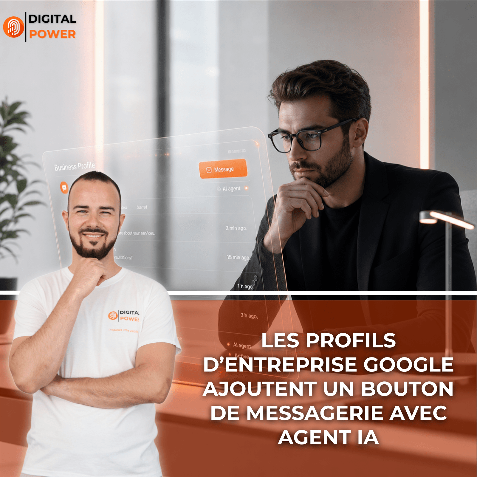 Les profils d’entreprise Google ajoutent un bouton de messagerie avec agent IA