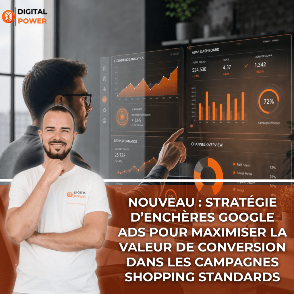 Nouveau : stratégie d’enchères Google Ads pour maximiser la valeur de conversion dans les campagnes Shopping standards